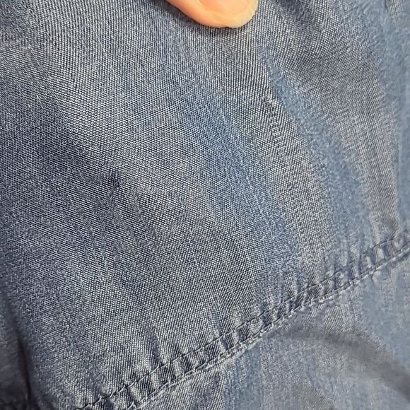 Nwt Wash Lab Lyocell Jean Blue Top Small - Picture 5 of 10